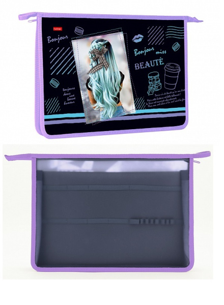 Папка д/труда А4 Привет, красотка!, 2 отд. с вкладышем