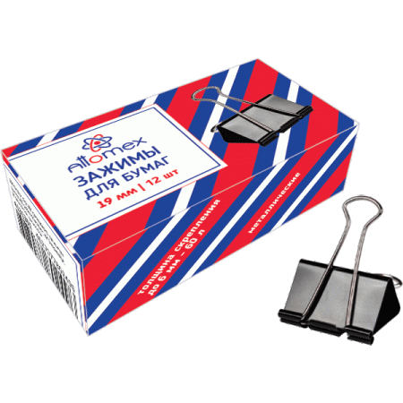 Зажим д/бумаг 19мм