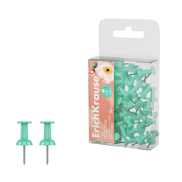 Кнопки силовые цветные 50шт Pastel Bloom Mint АКЦИЯ