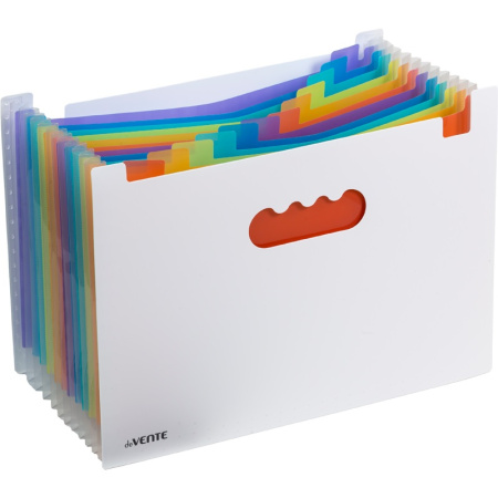 Папка-органайзер 13 отд. Белая с цв. отделен.