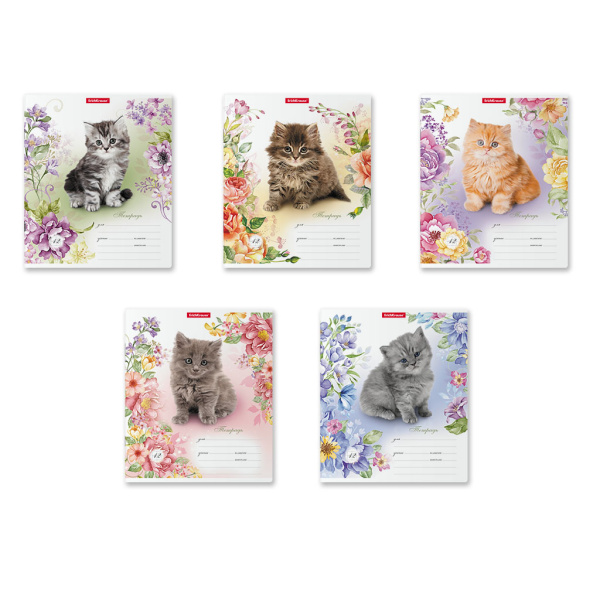 Тетрадь 12л клетка Мурзики АКЦИЯ