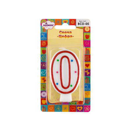 Свеча д/торта цифра  "0"