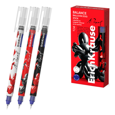 Ручка-роллер EK Balance Stick Balloon Dog, черный 0,5мм