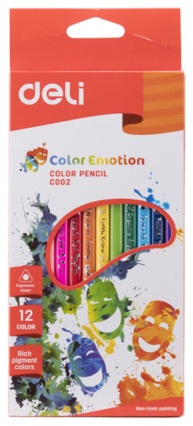 Карандаши .трехгранные Color Emotion 12цв.