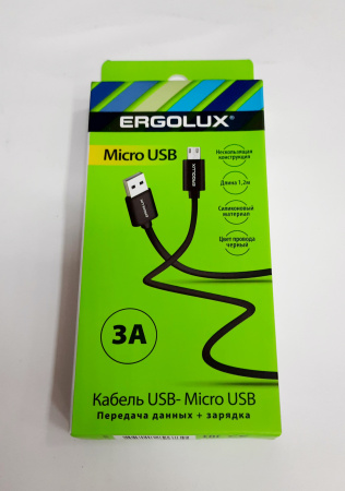 Кабель USB - microB 1,2м чёрный ELX-CD01-C02