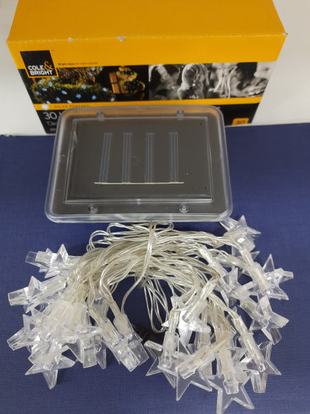 яЭл.Гирлянда ул. на солнечн. батарее LED 30л. 5м АКЦИЯ
