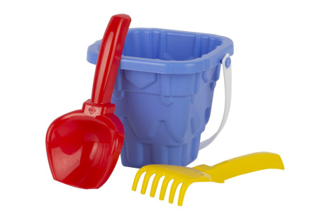 Песочный набор Башня (ведро, грабли, совок)