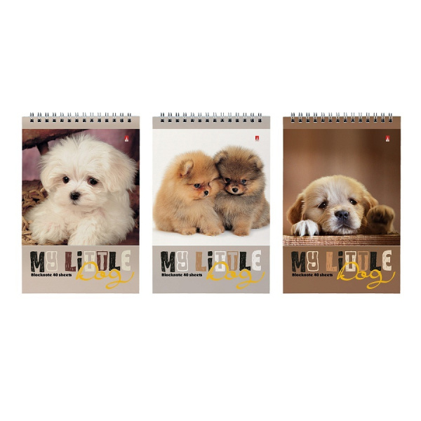 Блокнот/гребень  А5 40л Сладкие щенята