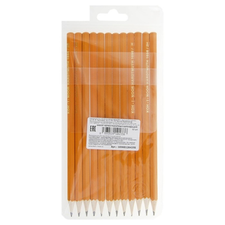 Карандаши  ч/гр набор 12шт разной тверд. (2B-2H)