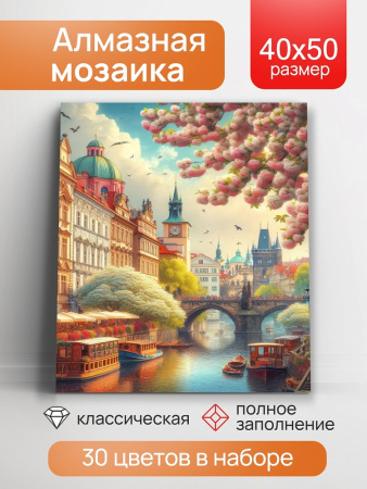 Алмазная мозаика 40*50см Пражский вид