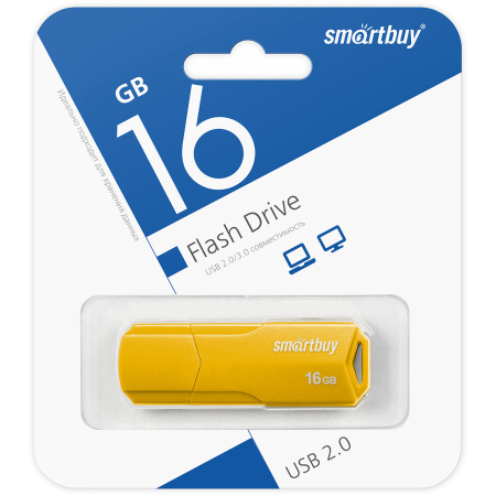 Флэшка 16Gb Clue желтый