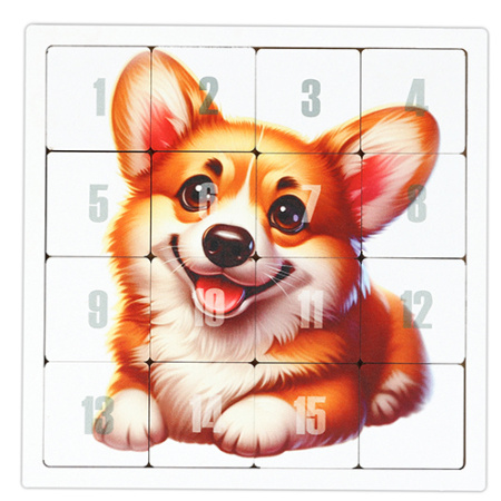 Игра головоломка Пятнашки Корги