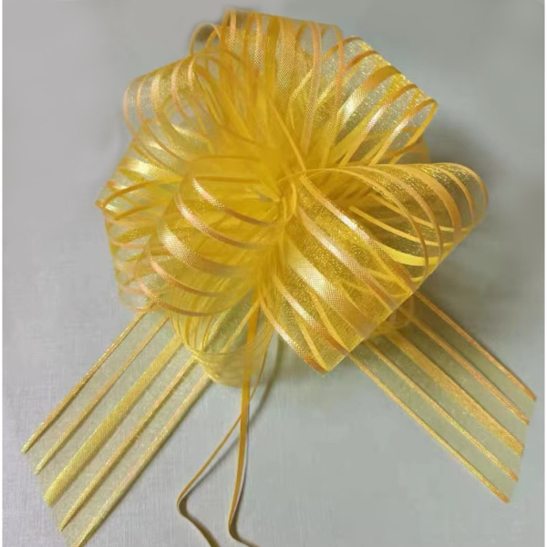 Бант упаковочный 30мм Шар жёлтый