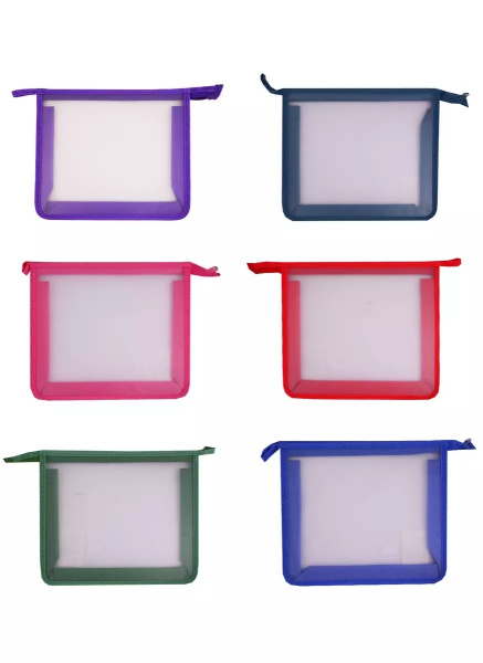 Папка д/тетр  А5  на молнии  "офис" Красная