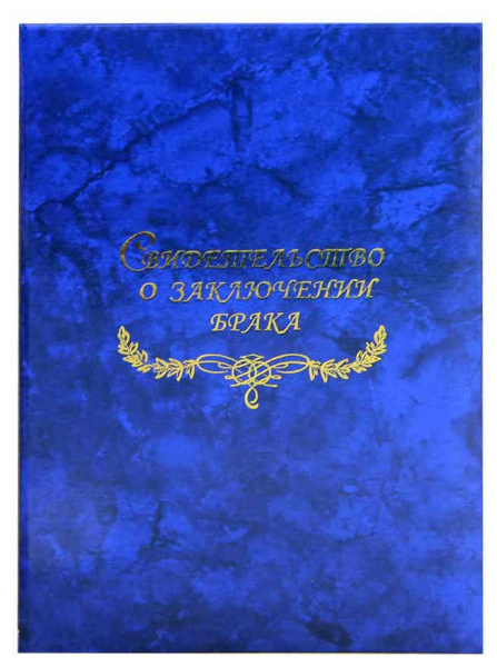 Папка Св-во о браке А4 Гроза синяя с файлом