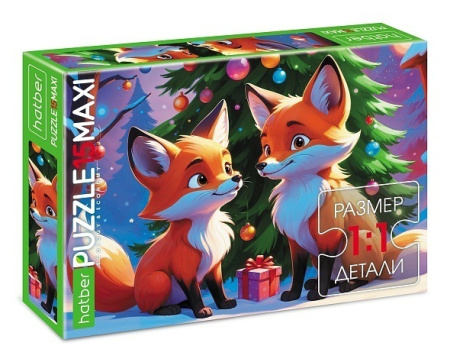 Пазлы 15 эл MAXI Милые лисички