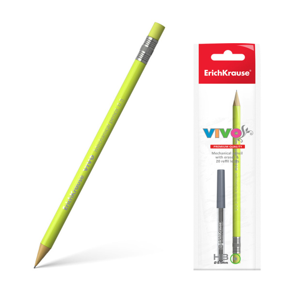 Карандаш авт 0,5мм Vivo  НВ + 20 грифелей   АКЦИЯ