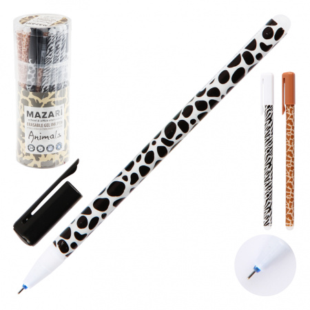 Ручка гель "пиши-стирай"  0,5мм, Animals, синяя,   игольч. нако