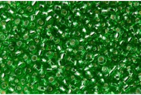 Бисер зеленый 2мм 50г тонированный круглый
