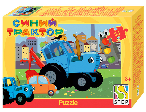 Пазлы 54 эл Синий трактор