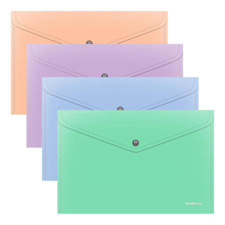 Папка-конверт кнопка А4 Matt Pastel Bloom