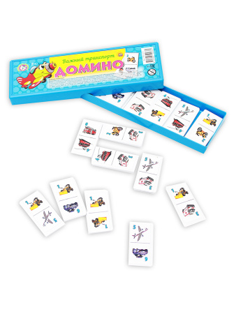 Домино пластик Важный транспорт пласт. пенал