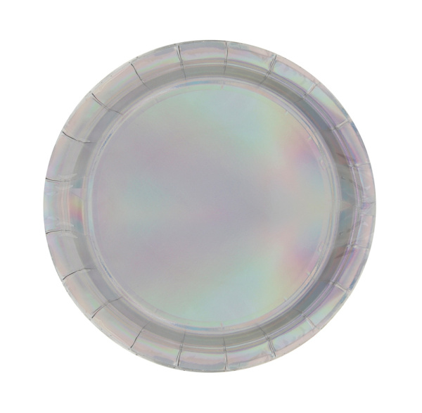 Тарелка бумажная Голография 6шт 18см