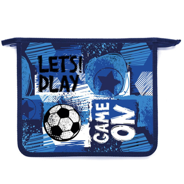 Папка д/тетр  А5  на молнии  Синий футбол