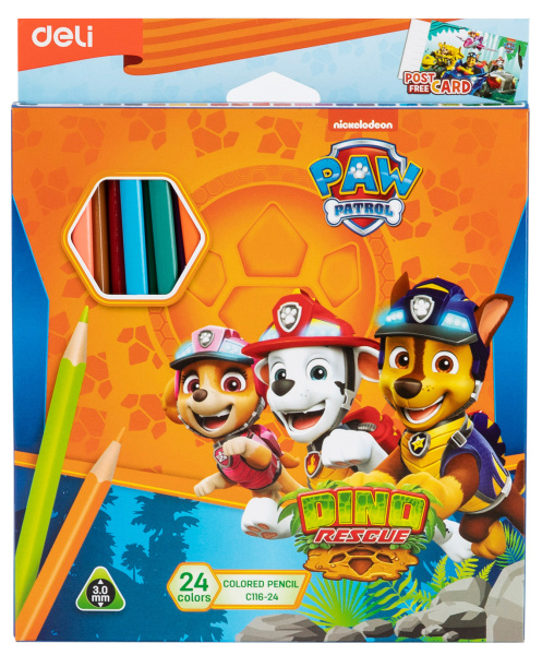 Карандаши Paw Patrol 24цв., тополь