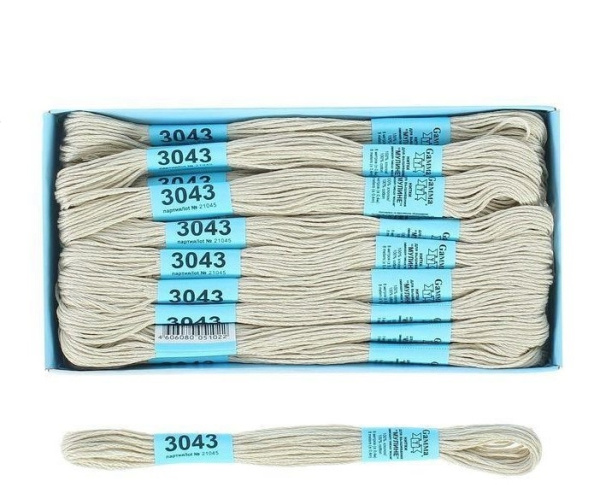 Нитки для вышивания Мулине 8цв*8м Natural