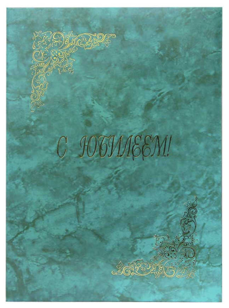 Папка адресная "С Юбилеем" Гроза, зеленая