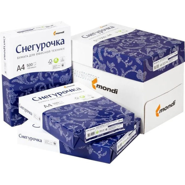 Бумага A4 Снегурочка (С) 500л 80гр/м для офисн. техники