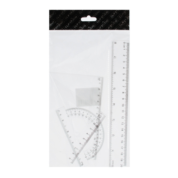 Линейки 4 пр.(лин.20см,2треуг,тр-р) н-р