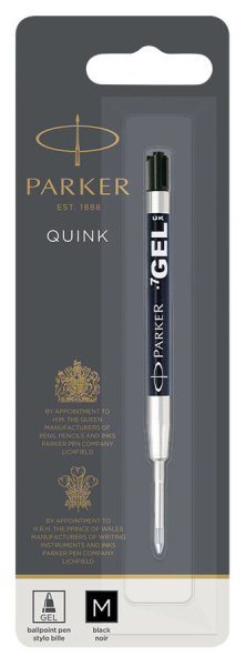 Стержень гель черный Parker, Quink GEL z05, м, блистер