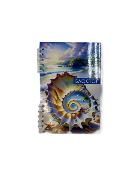 Блокнот/гребень  А6  80л Ракушка 3