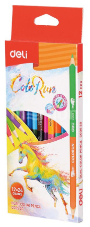 Карандаши .Двухсторонние ColoRun 24цв.12шт. АКЦИЯ