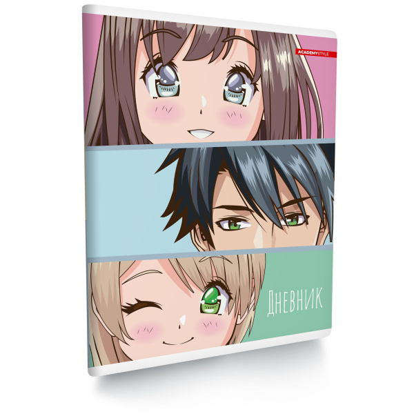 Дневник шк. Карт/д. Аниме лица, лак