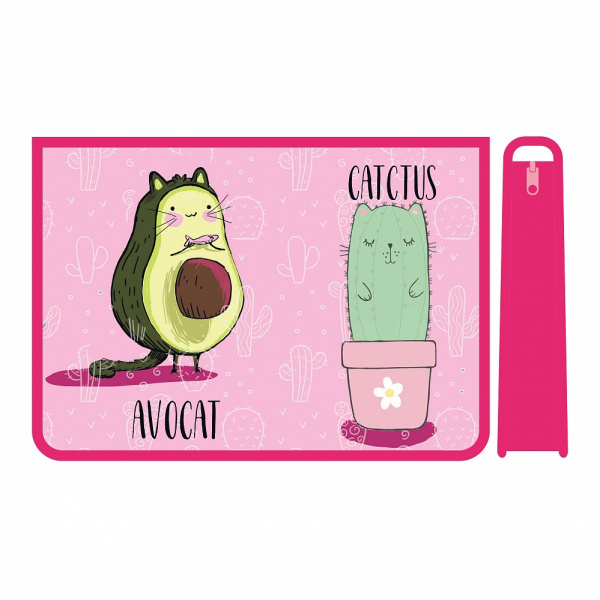 Папка д/труда А4 Кот-авокадо