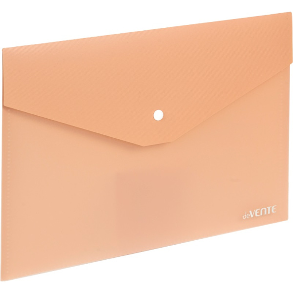 Папка-конверт кнопка А4 SigNature пудрово-розовая