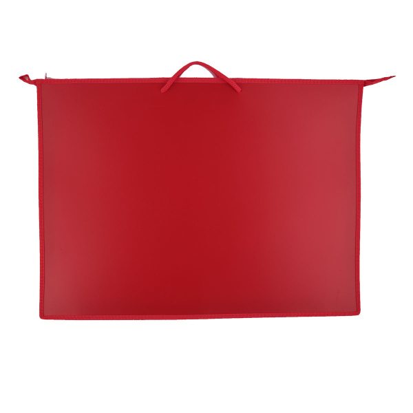 Папка с ручками А2 пластик  Красная