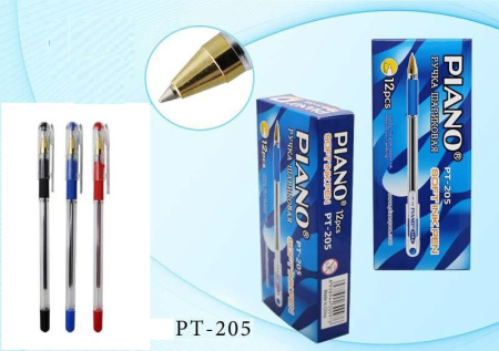 Ручка шарик. Piano Gold маслян.осн., иг.нак,  5-кр, 10-черн, 35 с