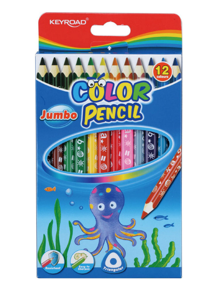 Карандаши .трехгранные 12цв Jumbo
