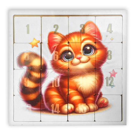 Игра головоломка Пятнашки Котёнок