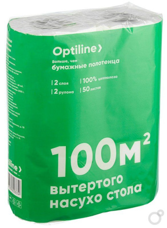 Полотенца бумажные Optiline 2 рул/уп двухслойные