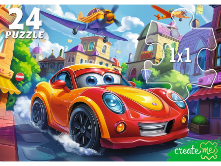Пазлы 24 эл MAXI Весёлая машинка и самолёты