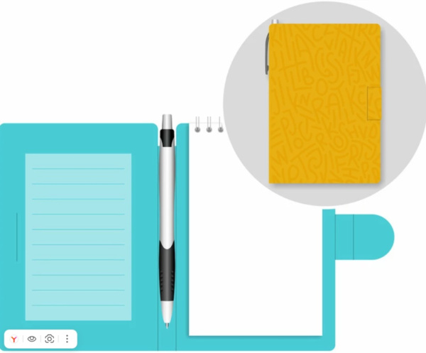 Блокнот/гребень  А6  50л Delight Time манго с ручкой, нели