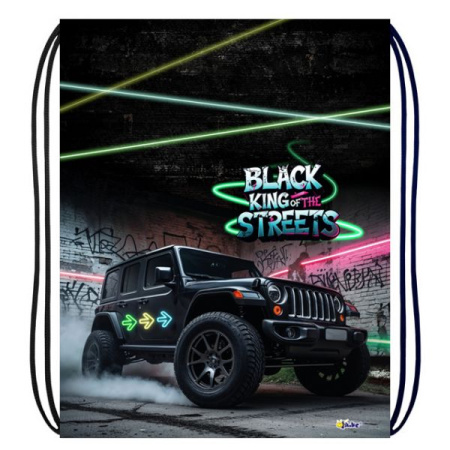 Мешок для обуви Чёрный джип 33*42см