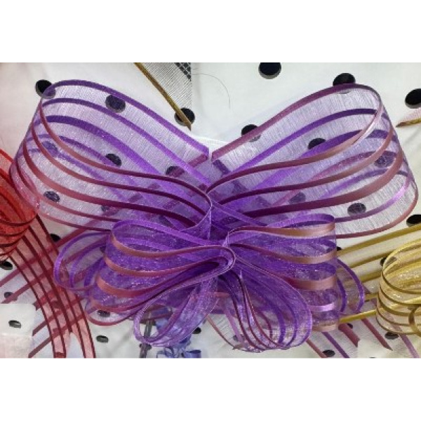 Бант упаковочный 50мм Бабочка фиолетовый