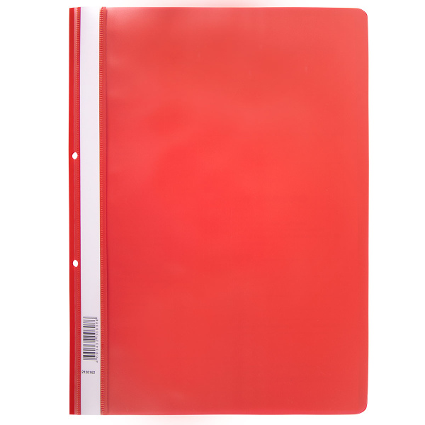 Скоросшиватель пласт.проз.верх_перфор. красный