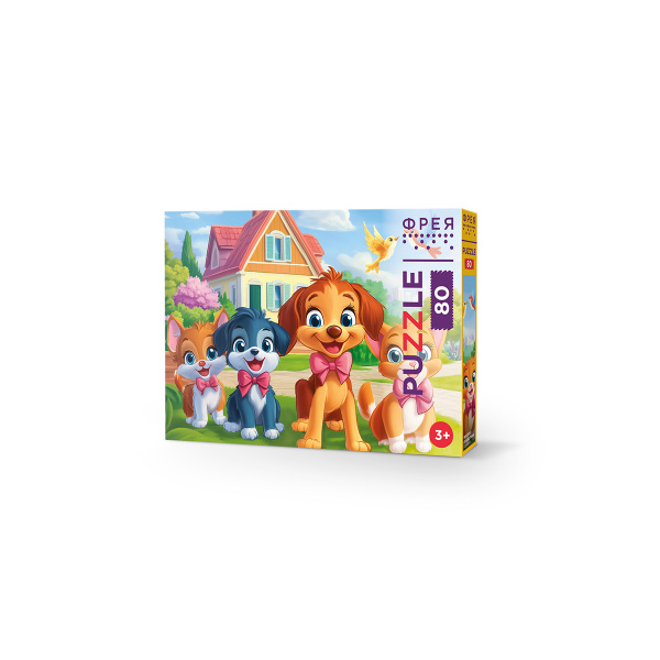 Пазлы 80 эл Весёлые пушистики